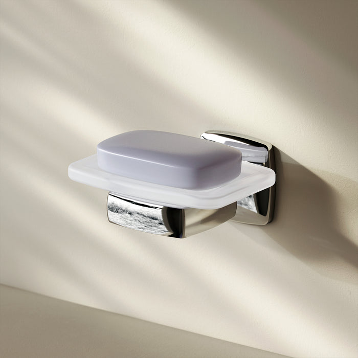 AGA34200 Seifenschale aus Glas mit Wandhalterung Gem Seifenhalter ampm-store.de