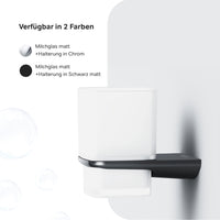 AIB34322 Zahnbürstenhalter Inspire V2.0 Zahnputzbecher mit Wandhalterung, Schwarz ampm-store.de