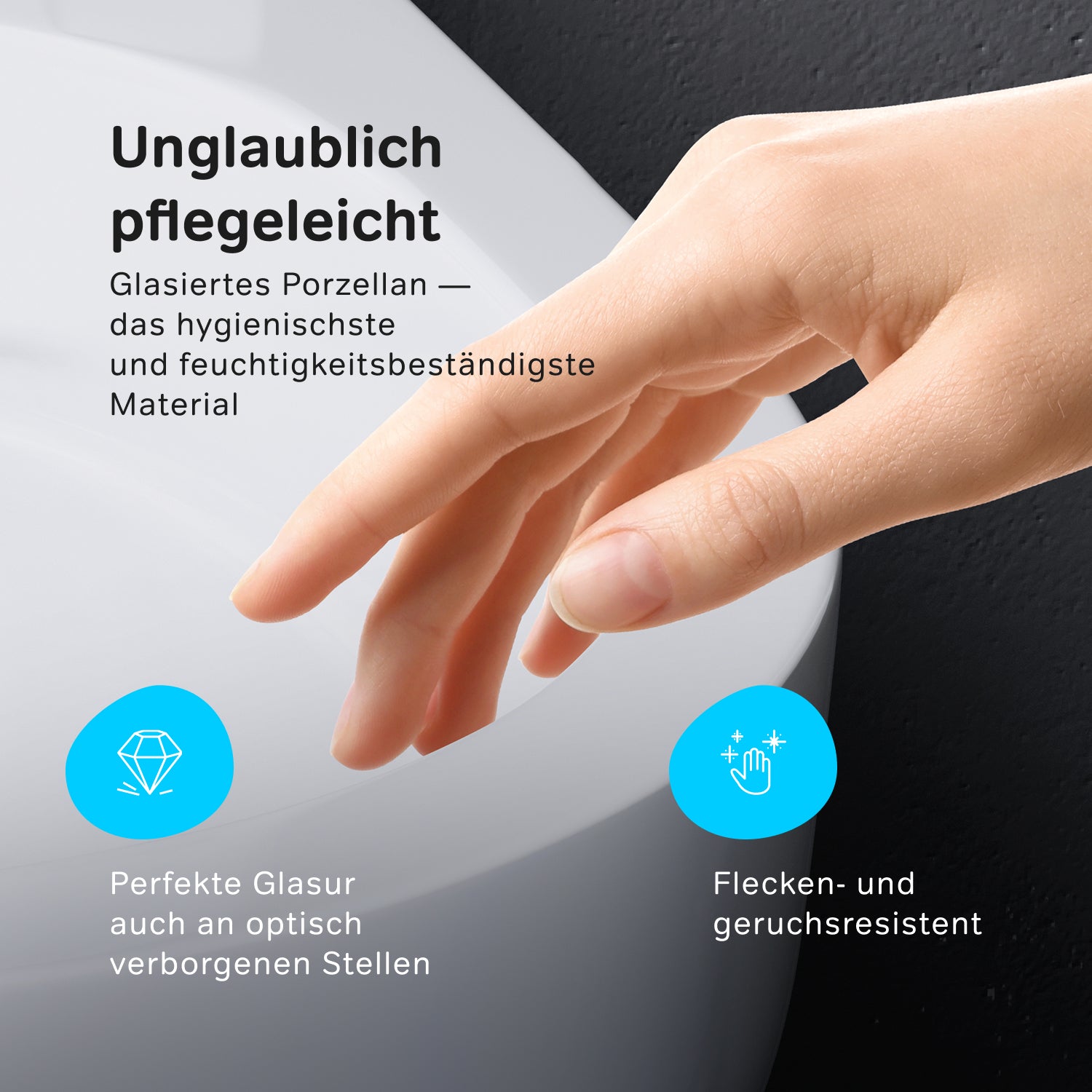 CNA8600PSC Stand-WC Flash Spülrandloses mit Softclosing-Sitzabdeckung