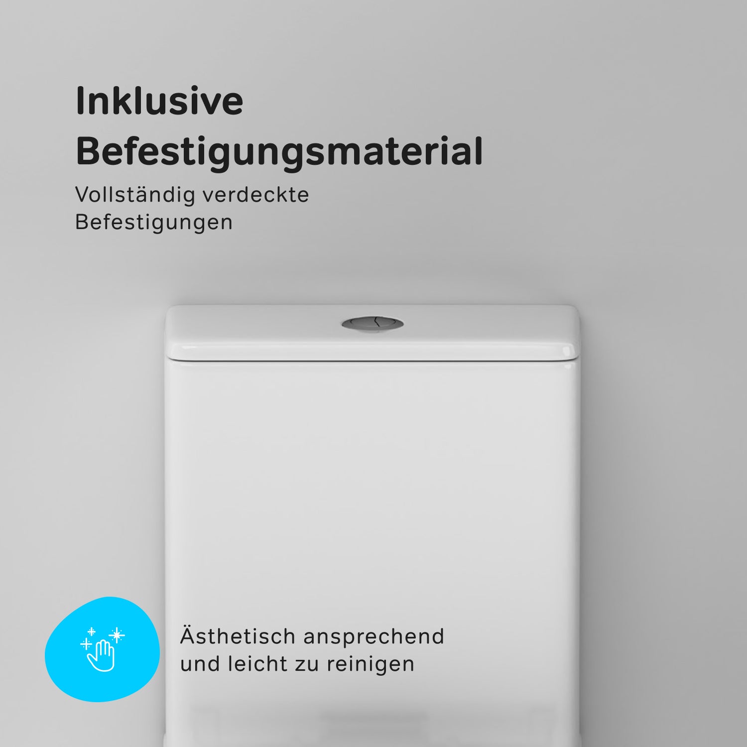 CNA8600PSC Stand-WC Flash Spülrandloses mit Softclosing-Sitzabdeckung