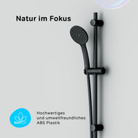 F01TA022 Duschset Hit Brausegarnitur Stangenbrause-Set, Schwarz ampm-store.de