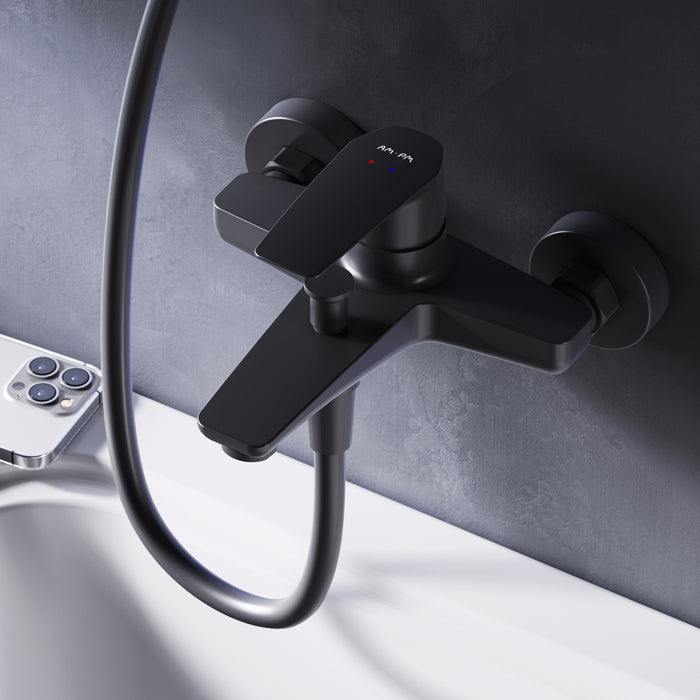 FGA10022 Wannenarmatur Gem Mischbatterie Badewanne Wasserhahn Bad, Schwarz ampm-store.de