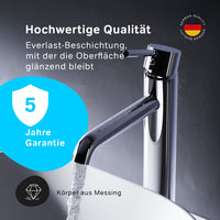 FPA92200 Bad Armatur Spike Waschtischarmatur Hoch mit Klick-Ablaufgarnitur Wasserhahn ampm-store.de