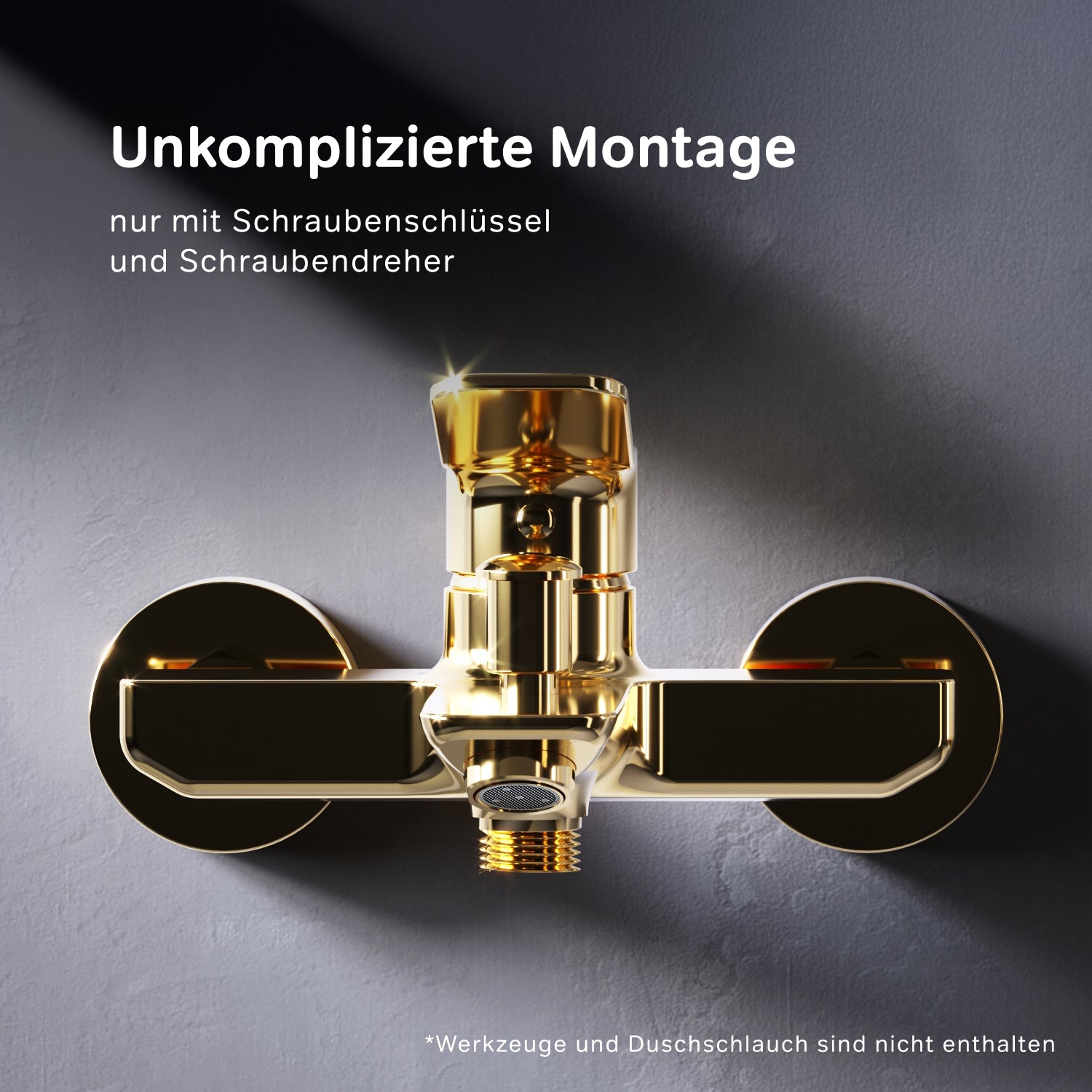 FXA10099 Wannenarmatur X-Joy Mischbatterie Badewanne Wasserhahn Bad, Gold