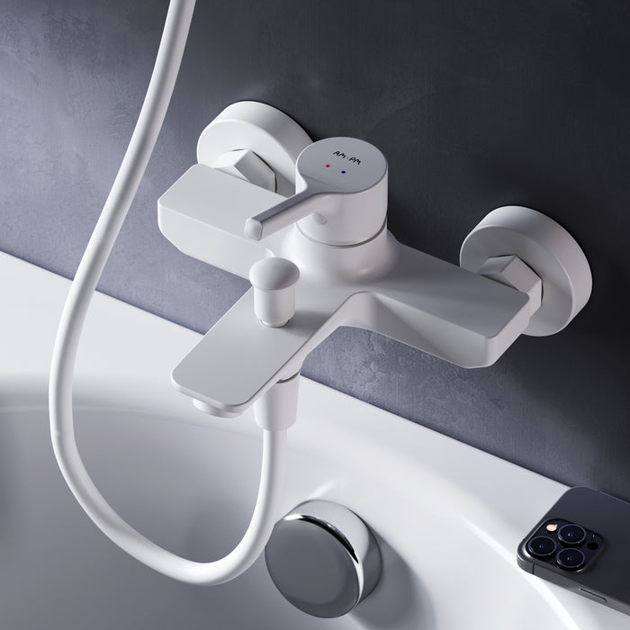 FXB10033 Wannenarmatur X-Joy S Mischbatterie Badewanne Wasserhahn Bad, Weiß ampm-store.de