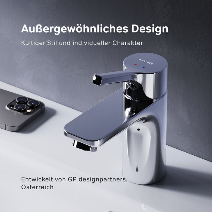 FXB82100 Bad Armatur X-Joy S Waschtischarmatur mit Klick-Ablaufgarnitur Wasserhahn ampm-store.de
