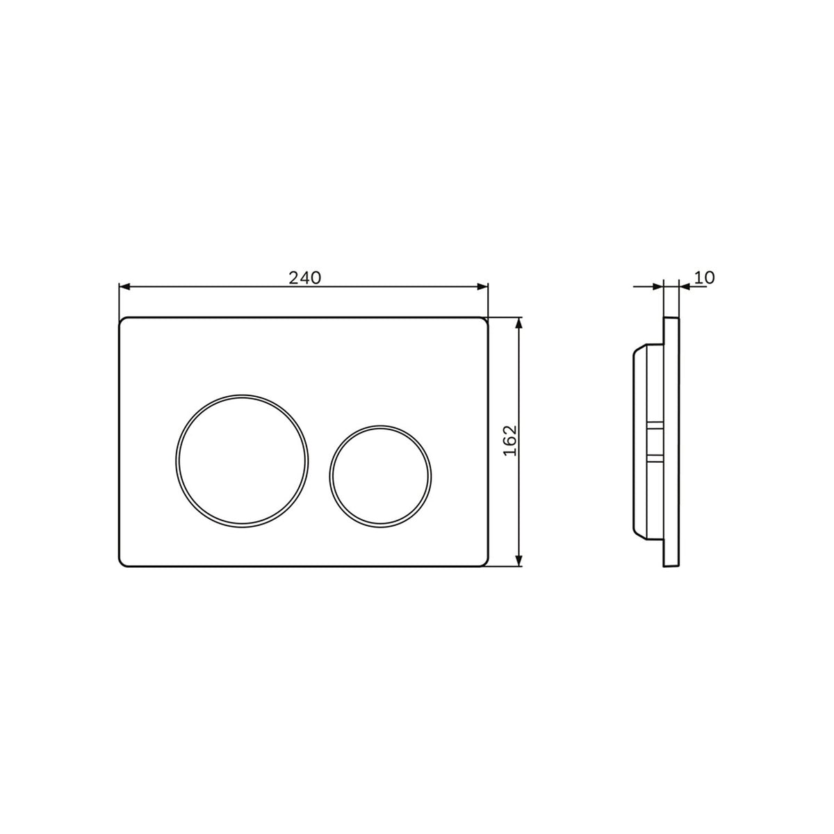 WC-Komplettset Libre mit Vorwandelement und Betätigungsplatte in Chrom - IIS90151.LB1900