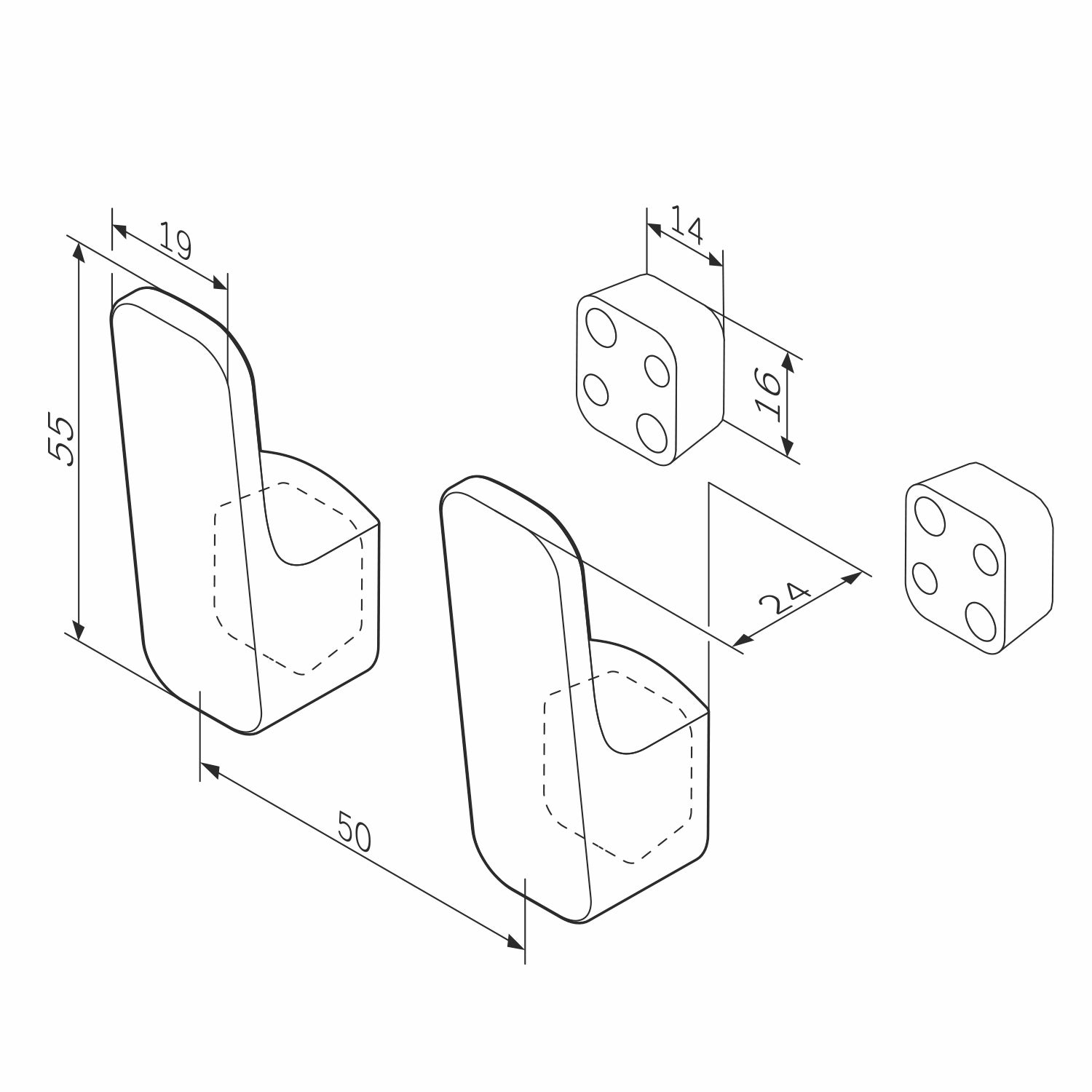 A8F35600 Handtuchhaken Func Doppelhaken für Handtücher Wandhaken ampm-store.de