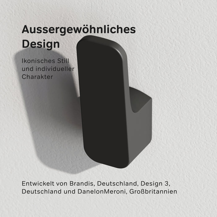 A8F35622 Handtuchhaken Func Doppelhaken für Handtücher Wandhaken, Schwarz ampm-store.de