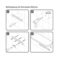 A8F37622 Duschregal mit Wandhalterung Func Duschablage, Schwarz ampm-store.de