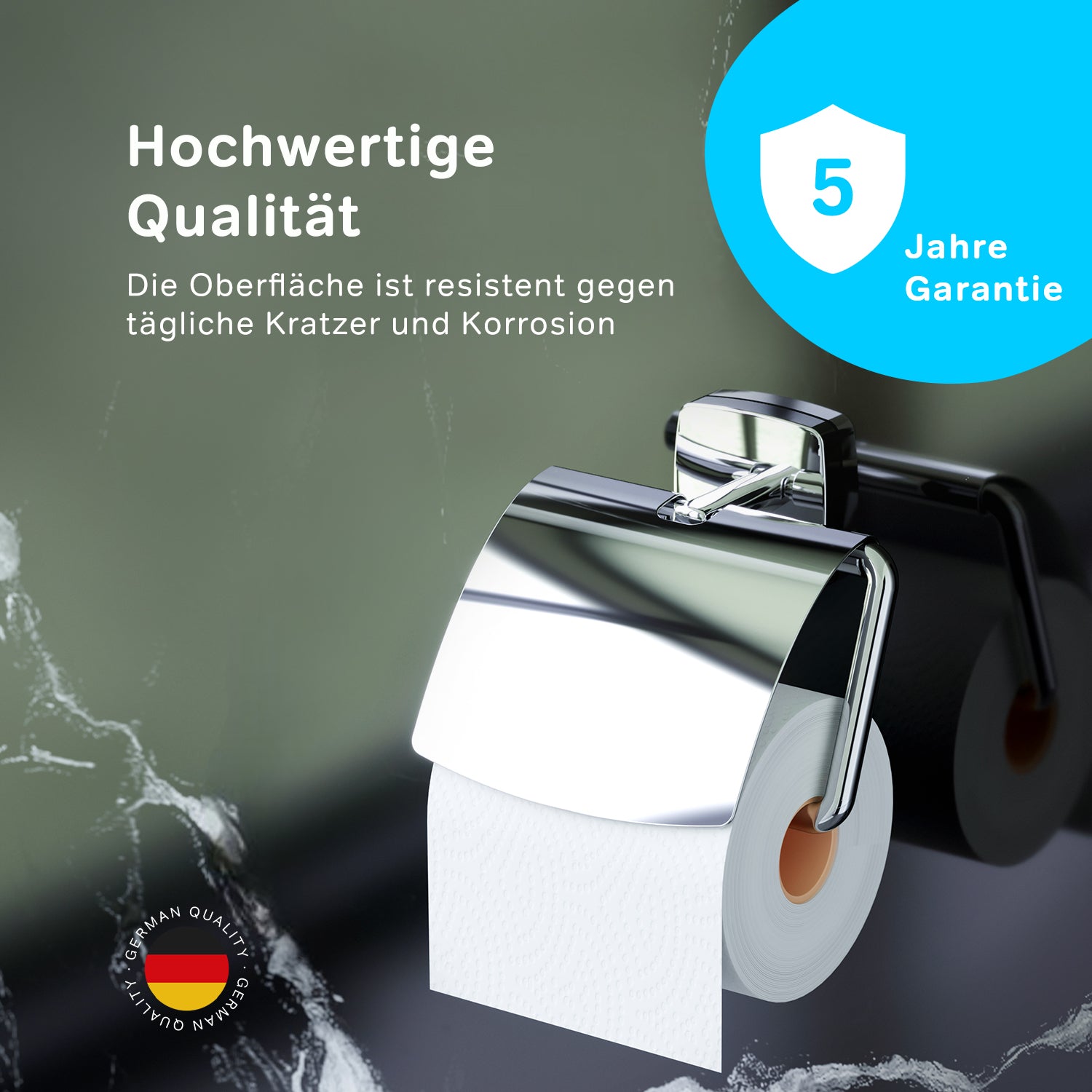 AGA341400 Toilettenpapierhalter Gem Klorollenhalter mit Deckel ampm-store.de