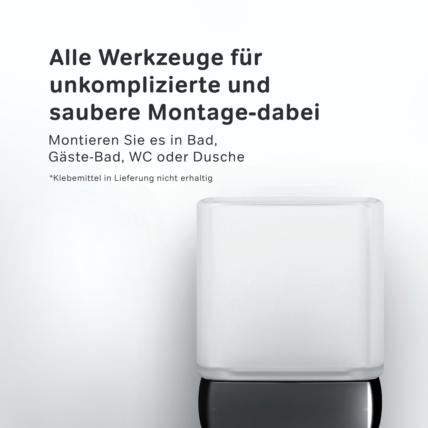 AGA34322 Gem Glasbecher mit Wandhalterung, schwarz | Online Store von AM.PM