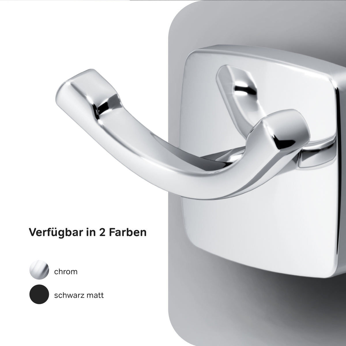 AGA35600 Handtuchhaken Gem Doppelhaken für Handtücher Wandhaken ampm-store.de