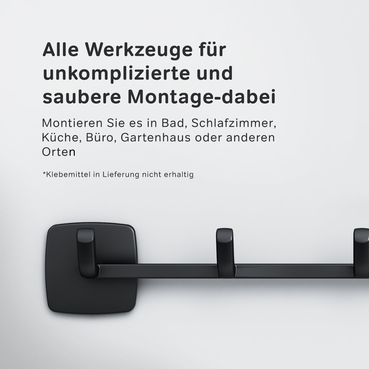 AGA35922 Handtuchhaken Gem Handtuchhaken-Set Wandhaken, Schwarz ampm-store.de