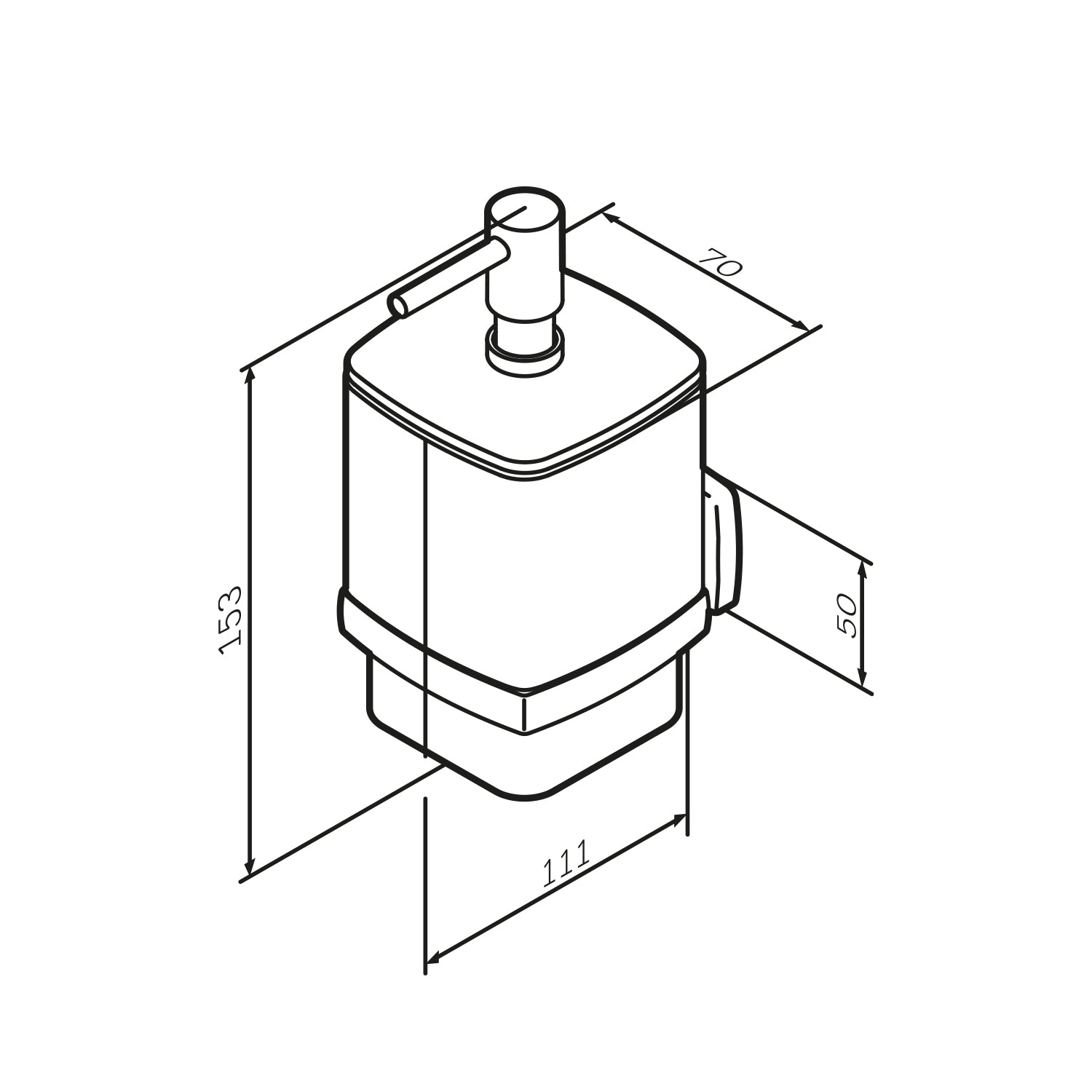 AGA36900 Gem Flüssigseifenspender aus Glas mit Wandhalterung | Online Store von AM.PM