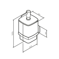 AGA36900 Seifenspender Gem Flüssigseifenspender aus Glas mit Wandhalterung ampm-store.de