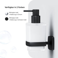 AGA36922 Gem Flüssigseifenspender aus Glas mit Wandhalterung, schwarz | Online Store von AM.PM