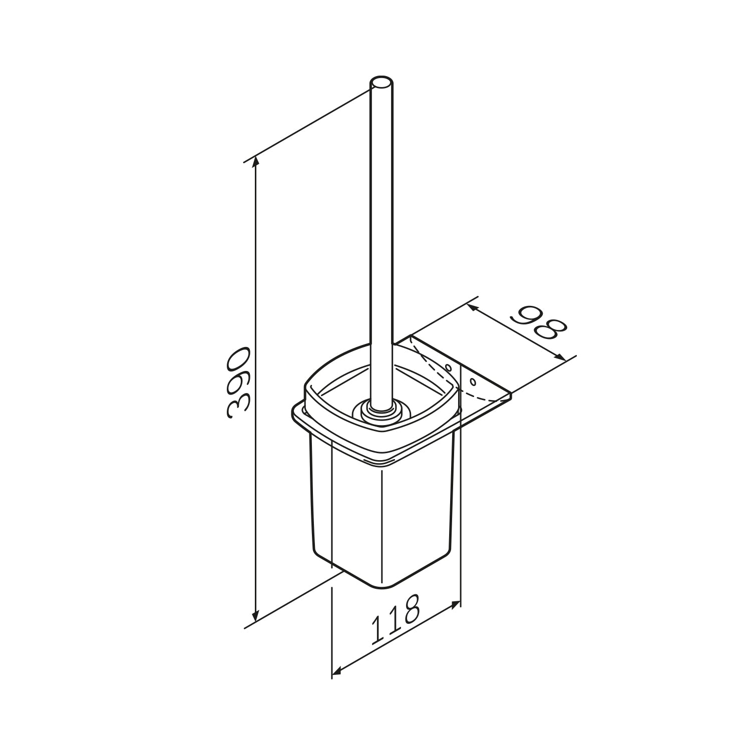 AIB33400 Toilettenbürste Inspire V2.0 WC-Bürstenhalter ampm-store.de