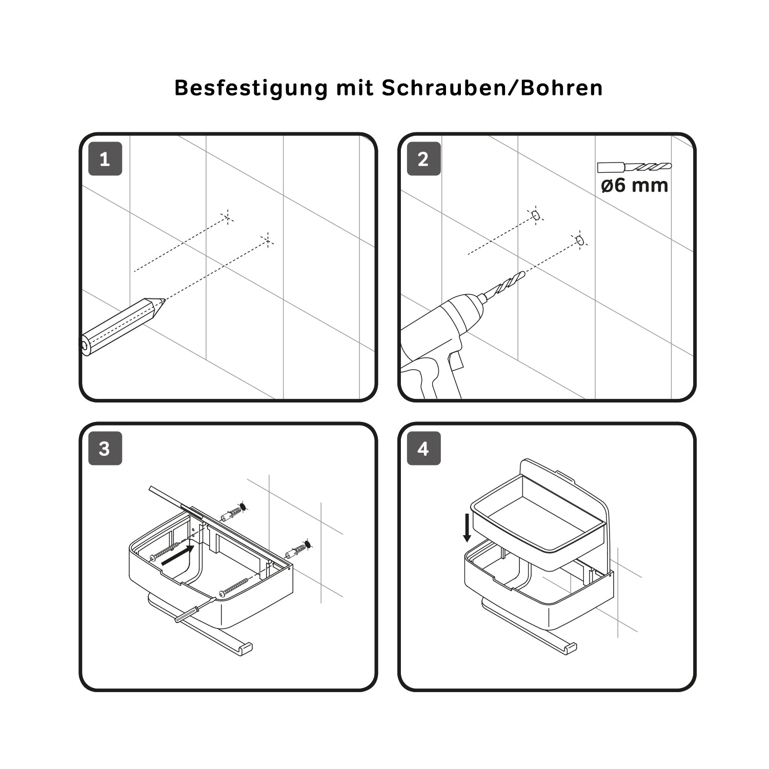 AIB341500 Inspire V2.0 Toilettenpapierhalter mit Box