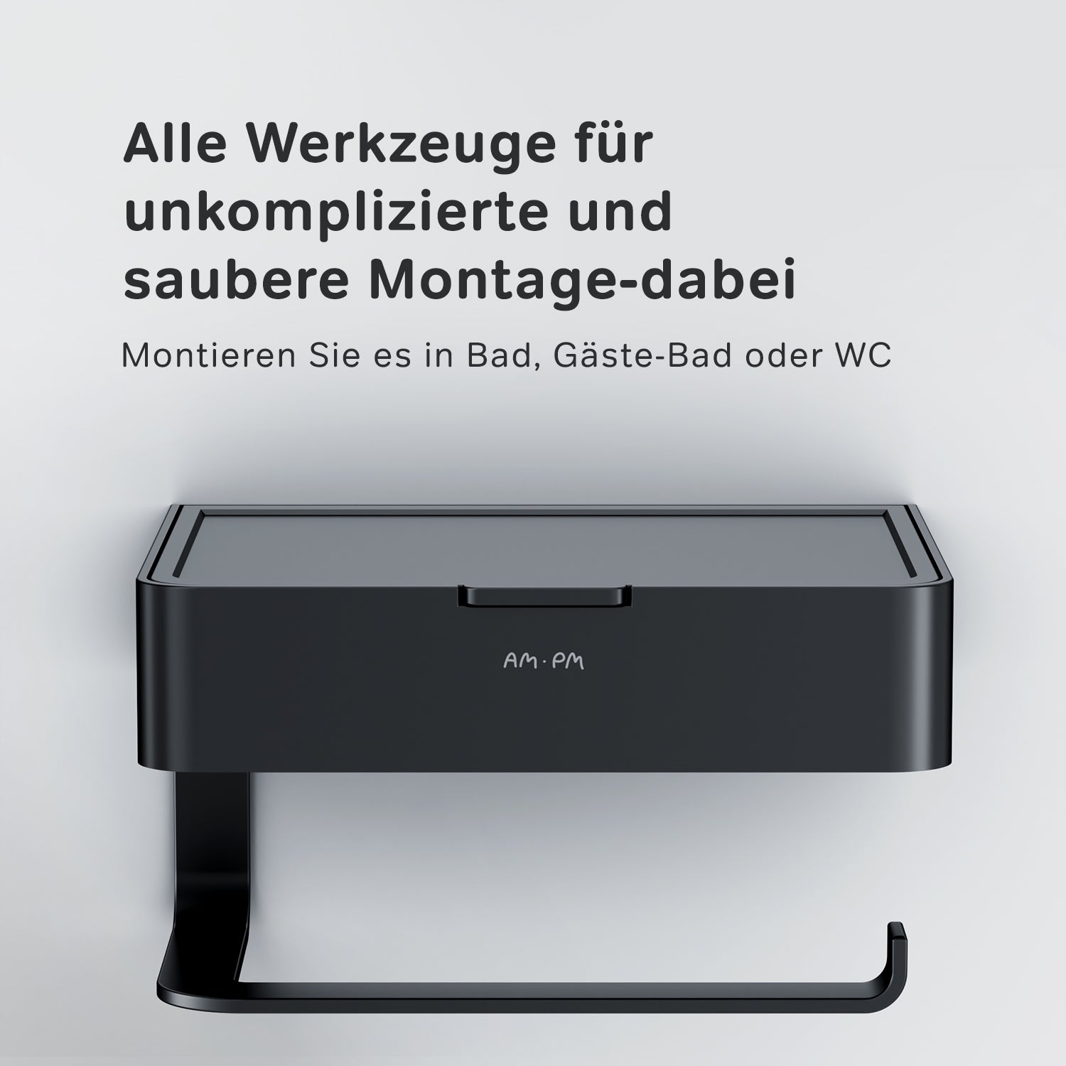 AIB341522 Toilettenpapierhalter Inspire V2.0 Klorollenhalter mit Box, Schwarz ampm-store.de