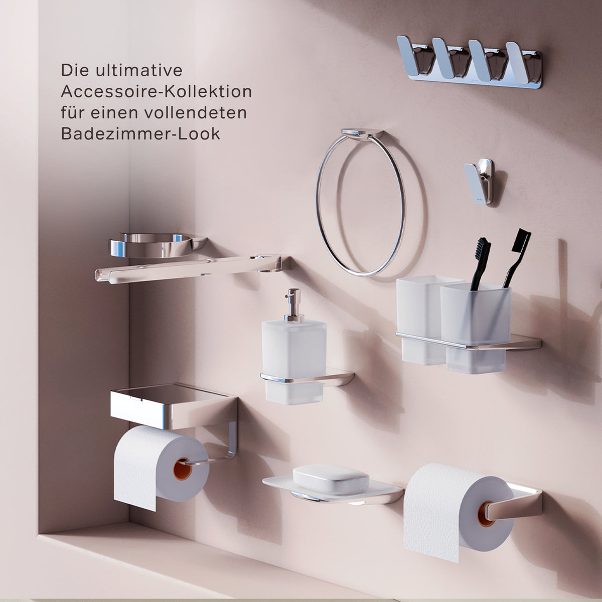 AIB34300 Zahnbürstenhalter Inspire V2.0 Zahnputzbecher mit Wandhalterung ampm-store.de