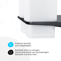 AIB343422 Inspire V2.0 Doppelglasbecher mit Wandhalterung, schwarz | Online Store von AM.PM