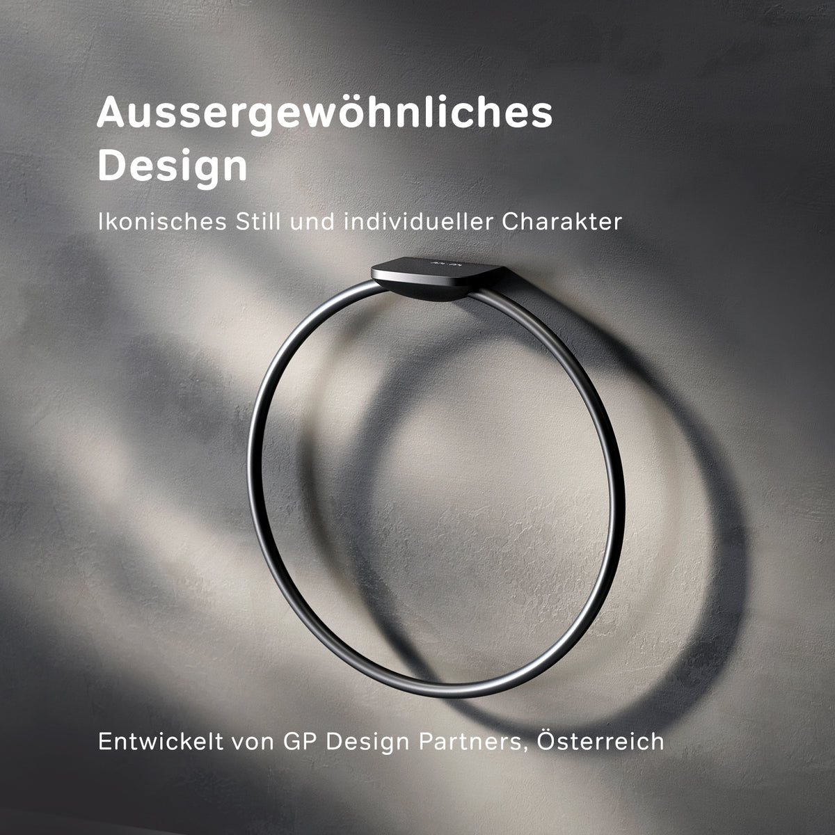 AIB34422 Handtuchring Inspire V2.0 Handtuchstange, Schwarz ampm-store.de
