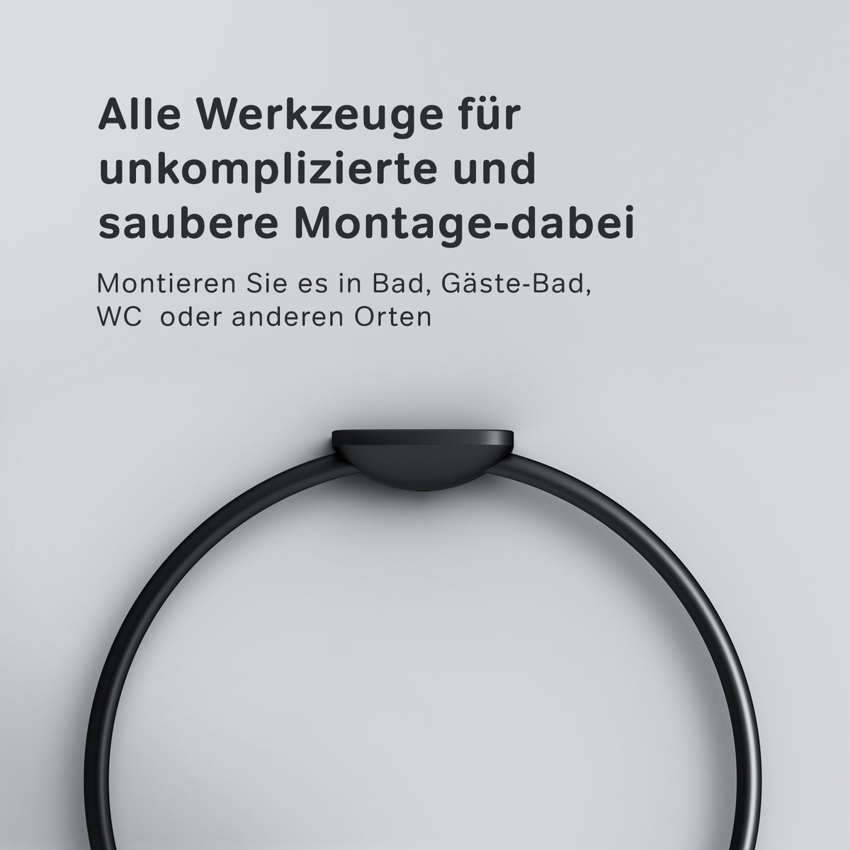 AIB34422 Handtuchring Inspire V2.0 Handtuchstange, Schwarz ampm-store.de
