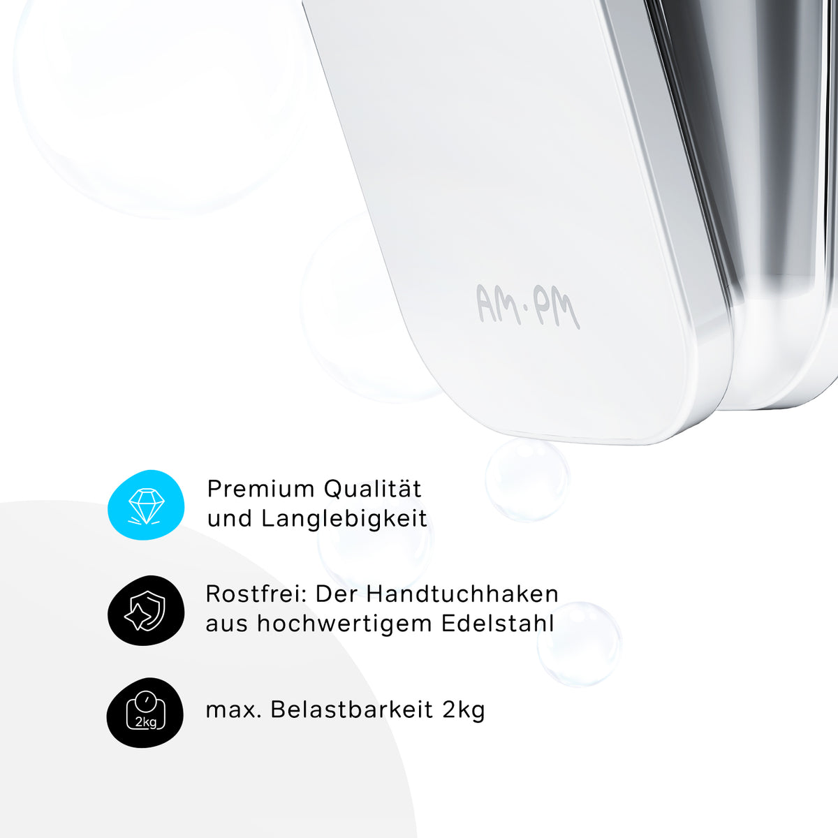 AIB35500 Handtuchhaken Inspire V2.0 Haken für Handtücher Wandhaken ampm-store.de
