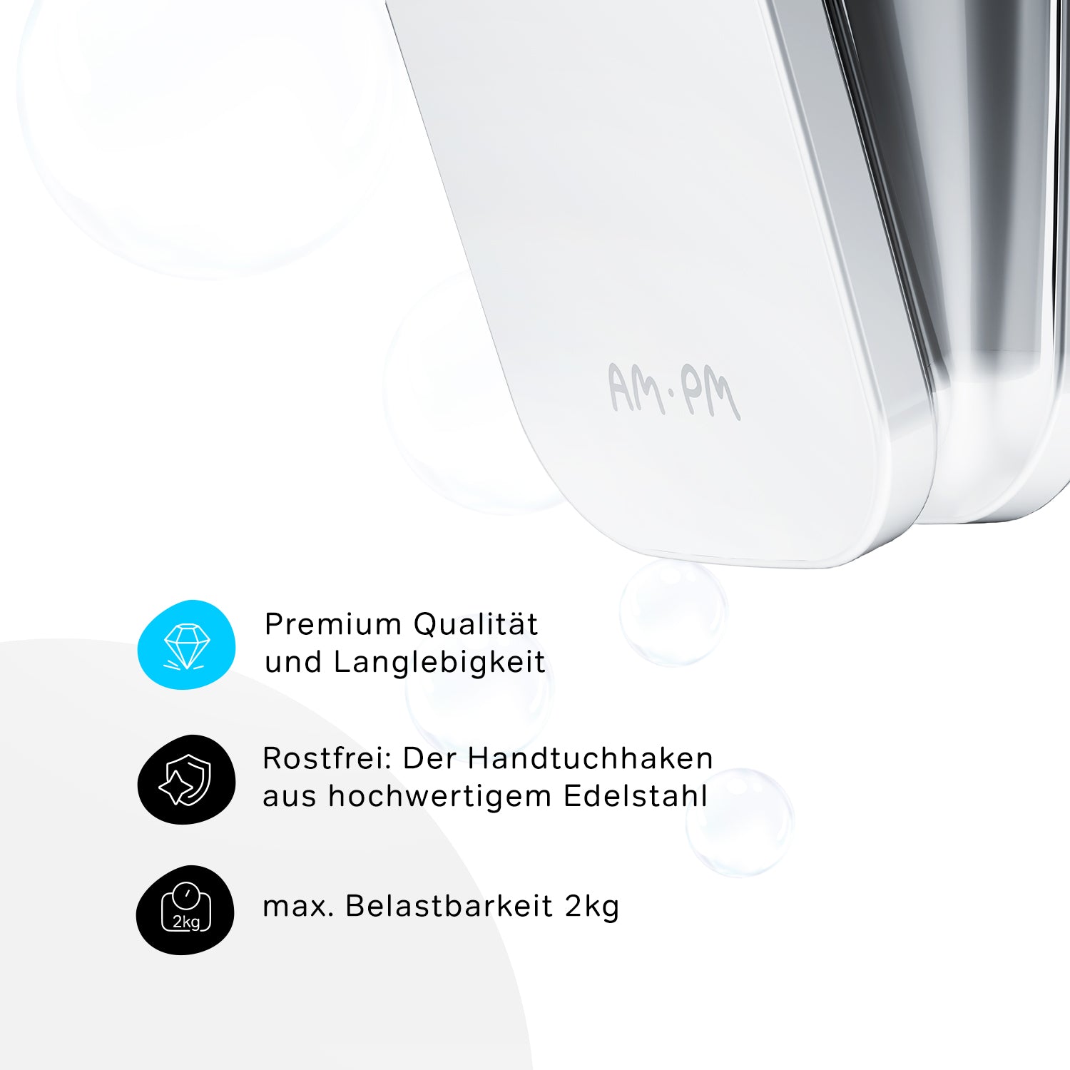 AIB35500 Handtuchhaken Inspire V2.0 Haken für Handtücher Wandhaken ampm-store.de