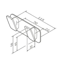 AIB35600 Handtuchhaken Inspire V2.0 Doppelhaken für Handtücher Wandhaken ampm-store.de