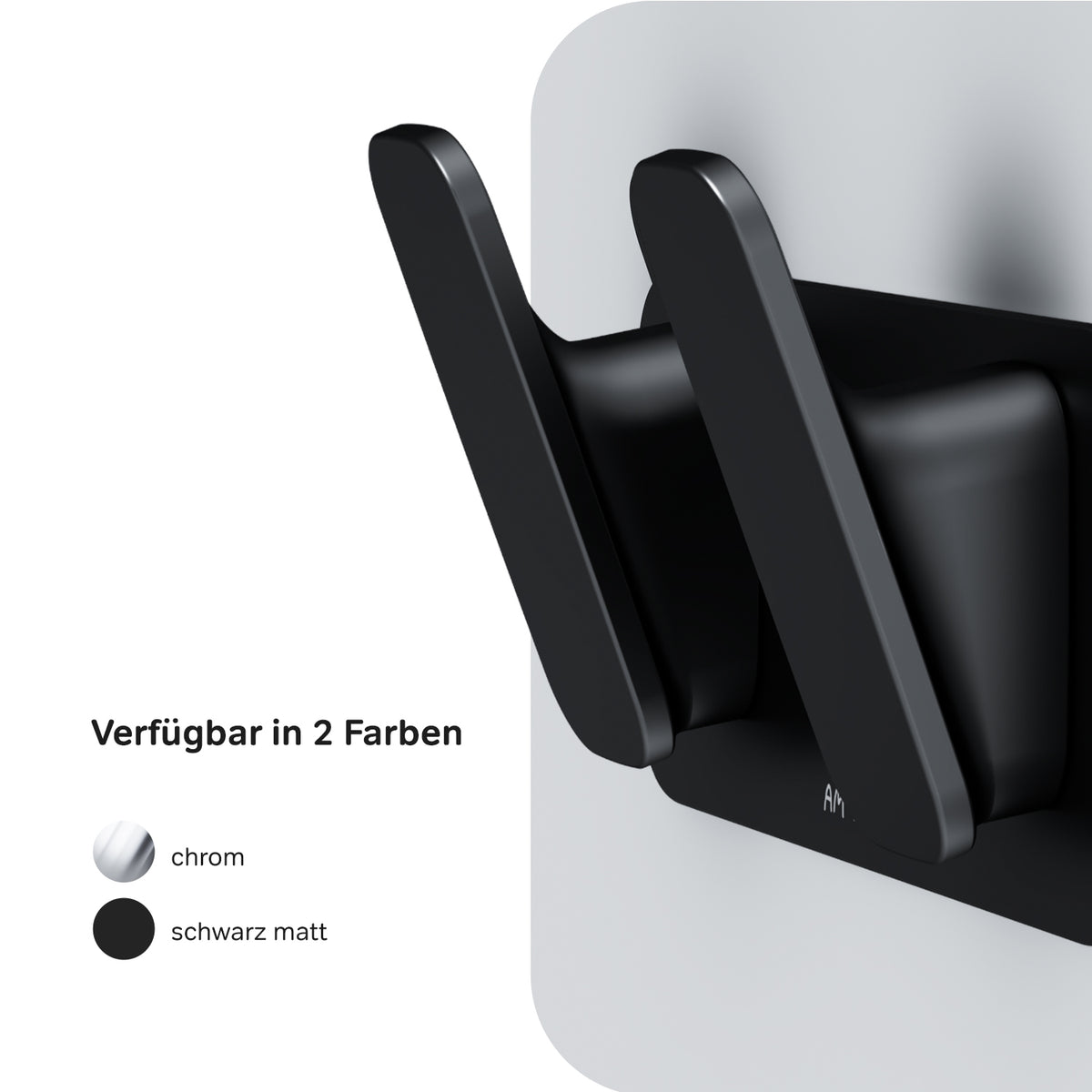 AIB35622 Handtuchhaken Inspire V2.0 Doppelhaken für Handtücher Wandhaken, Schwarz ampm-store.de