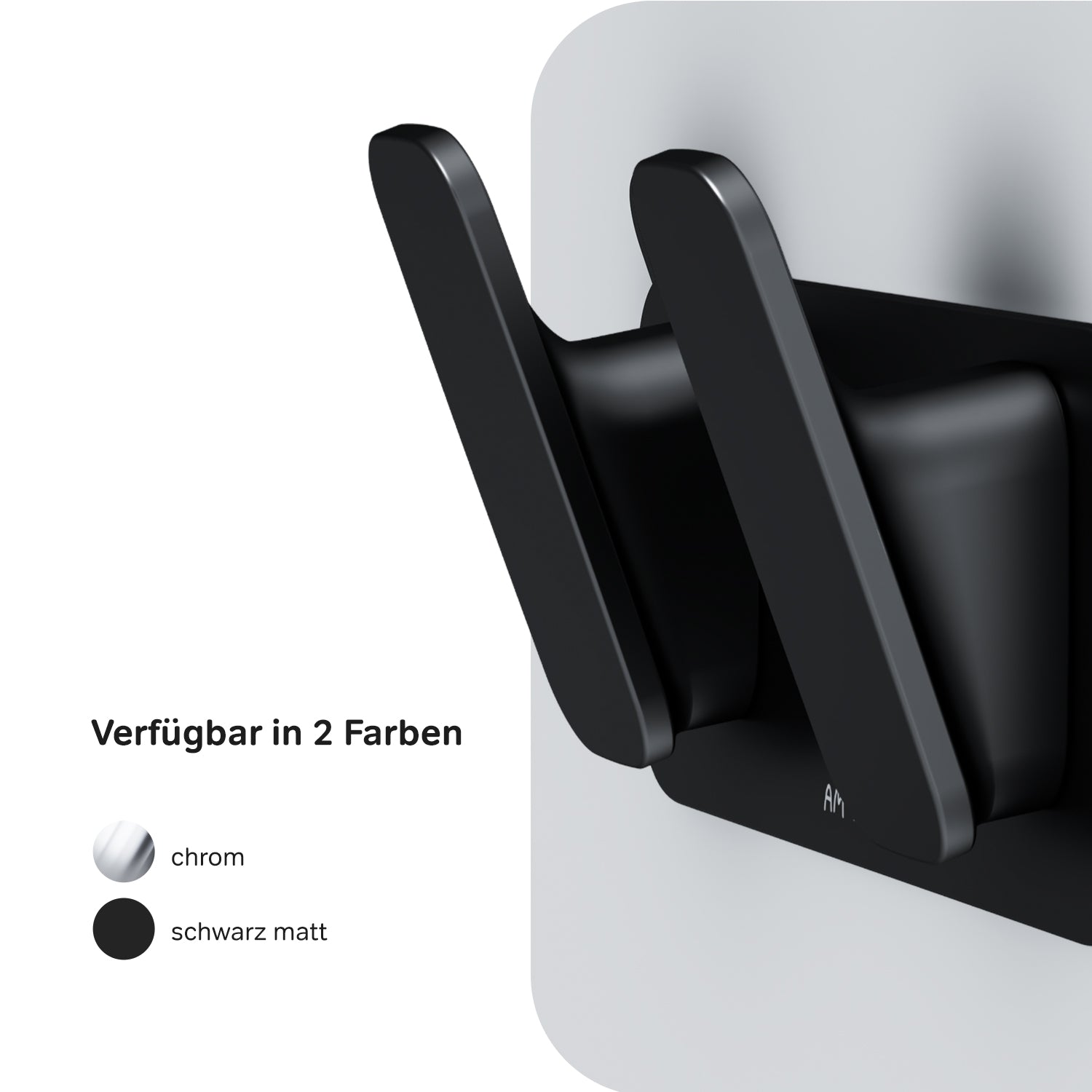 AIB35622 Handtuchhaken Inspire V2.0 Doppelhaken für Handtücher Wandhaken, Schwarz ampm-store.de