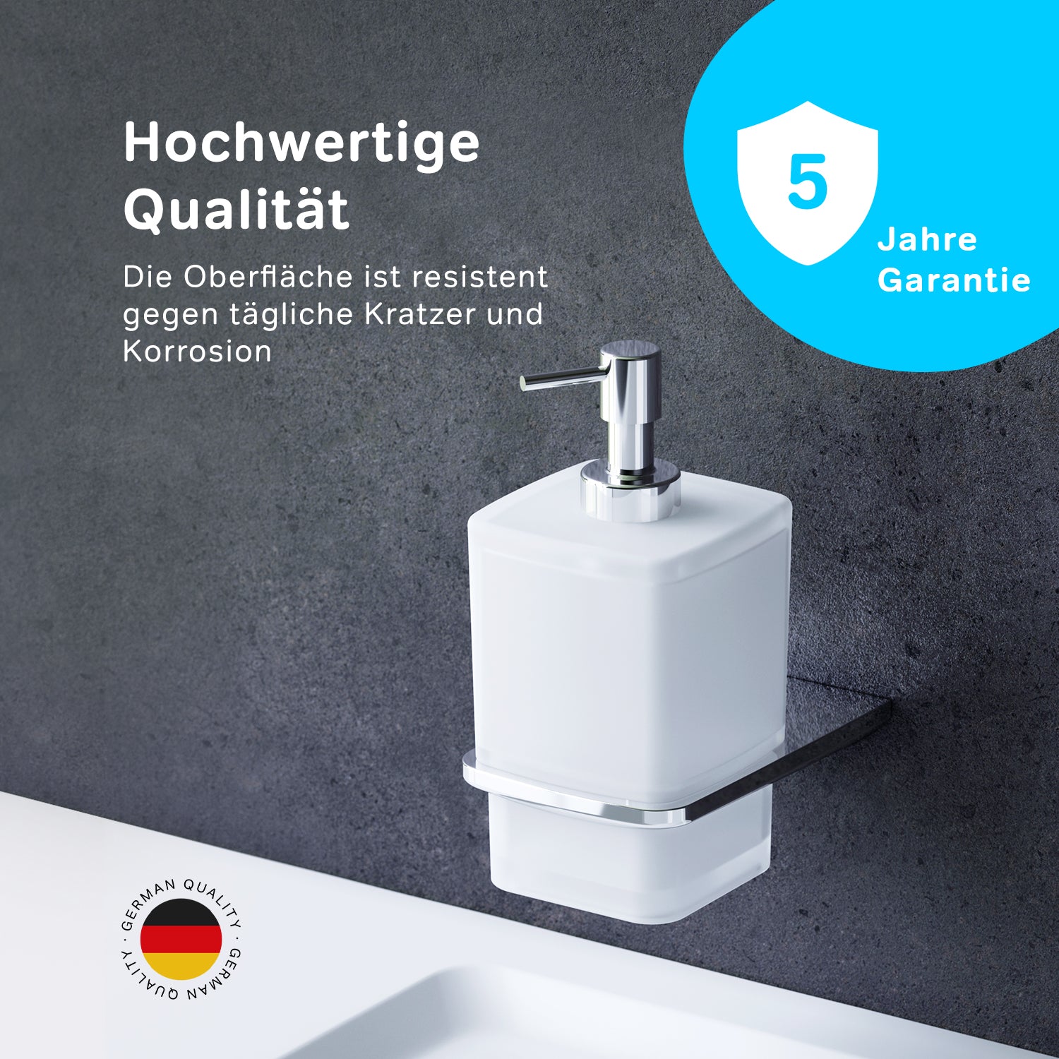 AIB36900 Seifenspender Inspire V2.0 Flüssigseifenspender aus Glas mit Wandhalterung ampm-store.de