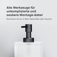AIB36922 Seifenspender Inspire V2.0 Flüssigseifenspender aus Glas mit Wandhalterung, Schwarz ampm-store.de