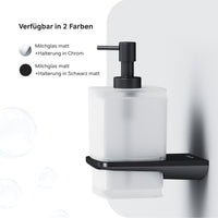 AIB36922 Seifenspender Inspire V2.0 Flüssigseifenspender aus Glas mit Wandhalterung, Schwarz ampm-store.de