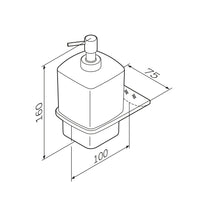 AIB36922 Seifenspender Inspire V2.0 Flüssigseifenspender aus Glas mit Wandhalterung, Schwarz ampm-store.de