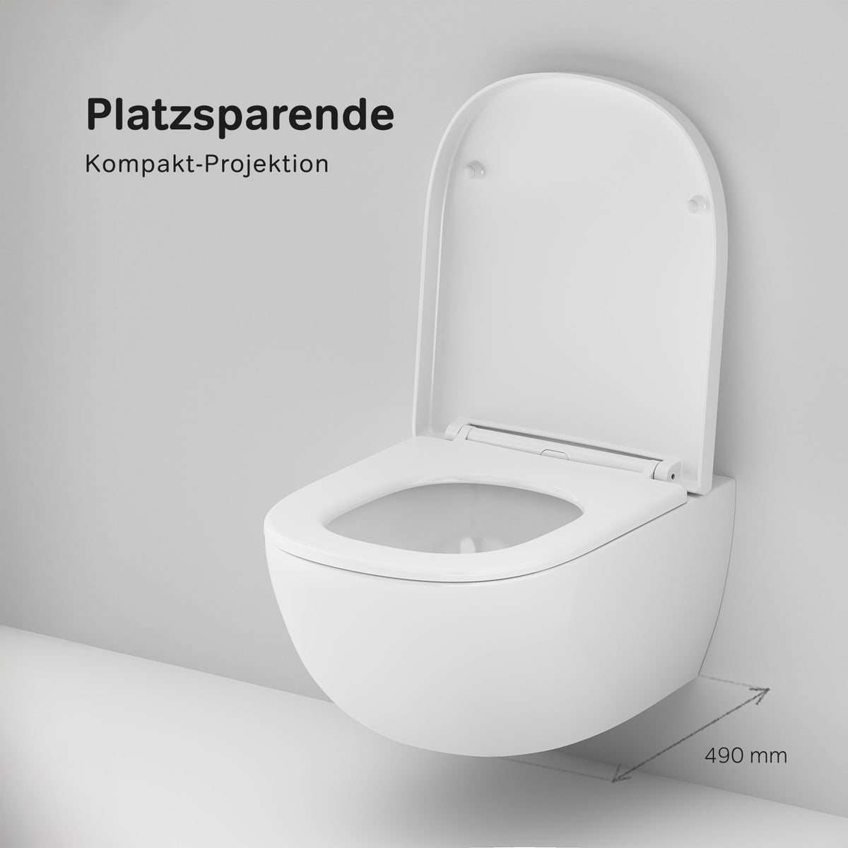 Wand-WC Above AquaSpin spülrandlos mit WC-Sitz – CAB1900PSC