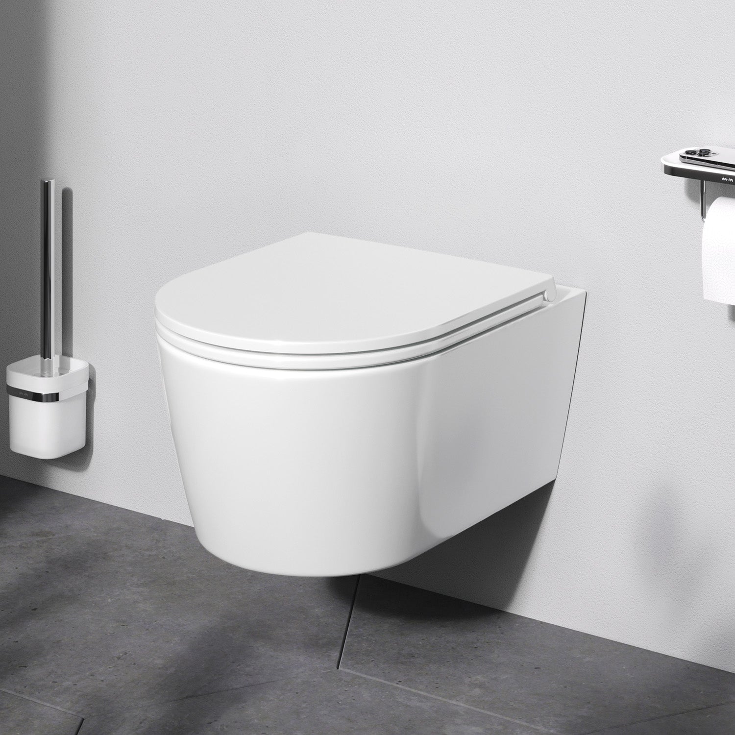 CFA1700SC Func FlashClean Spülrandloses Wand-WC mit Softclosing-Sitzabdeckung