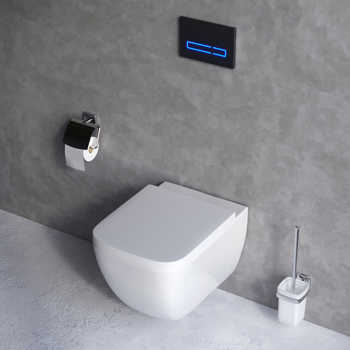Toilettes suspendues sans bride Gem FlashClean avec abattant–CGA1700SC