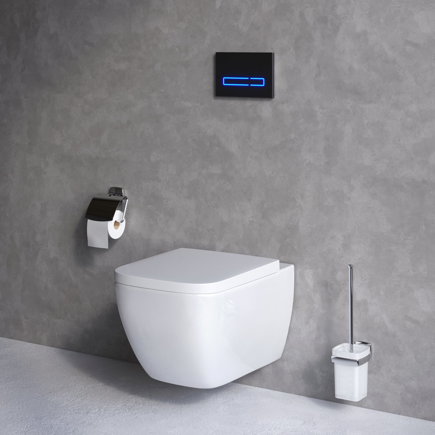 CGA1700SC Wand-WC mit Sitz Gem FlashClean Tiefspül-WC Spülrandlos Hänge WC mit Toilettendeckel