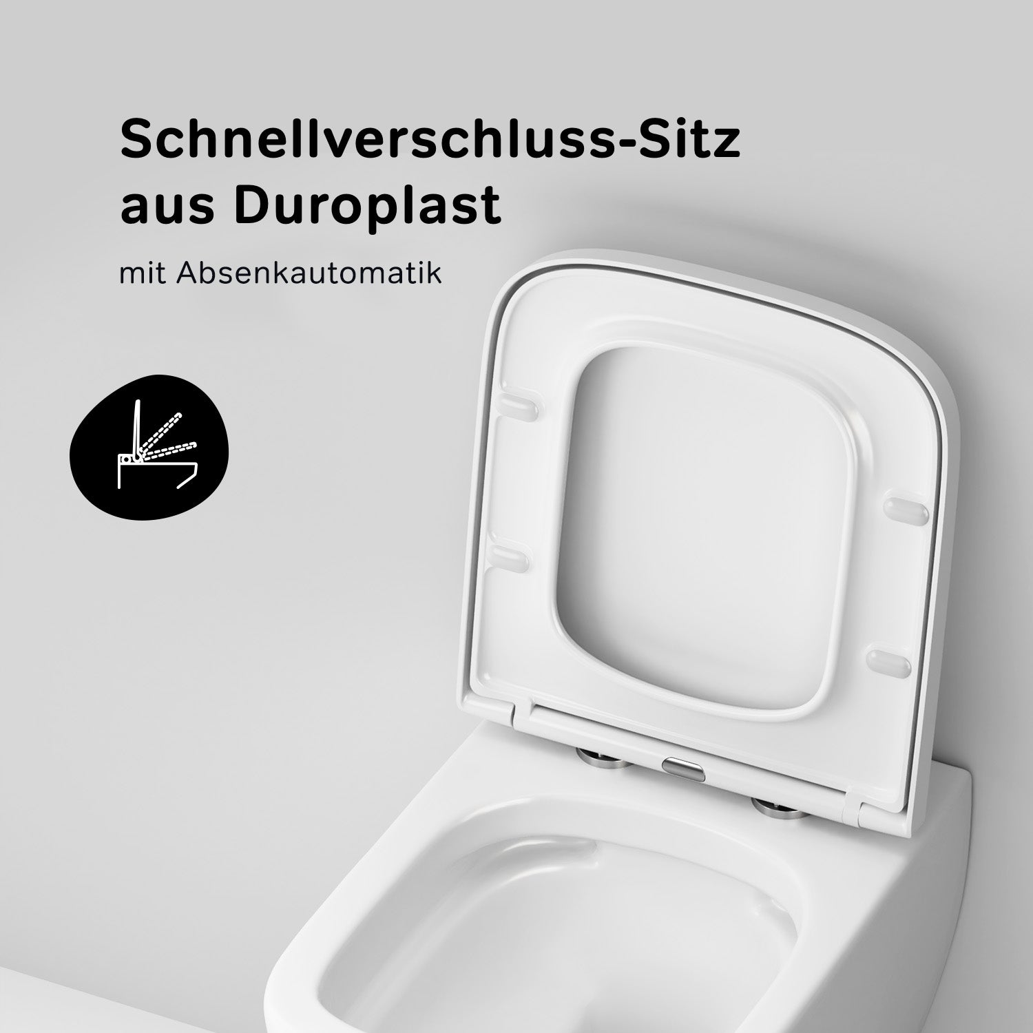 CGA1700SC Gem FlashClean Spülrandloses Wand-WC mit Softclosing-Sitzabdeckung | Online Store von AM.PM