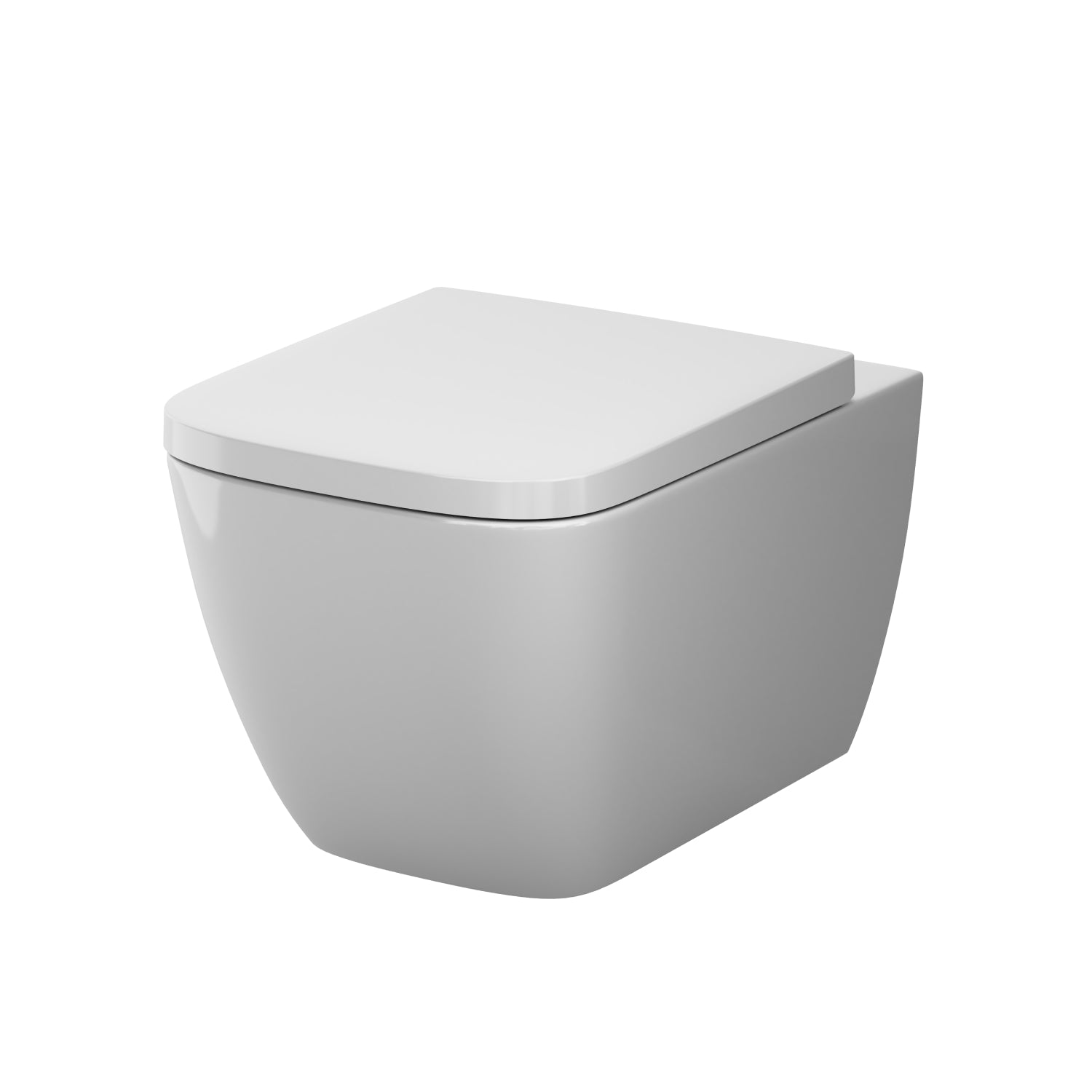 CGA1901PSC Wand-WC mit Sitz Gem AquaSpin Tiefspül-WC Spülrandlos Hänge WC mit Toilettendeckel