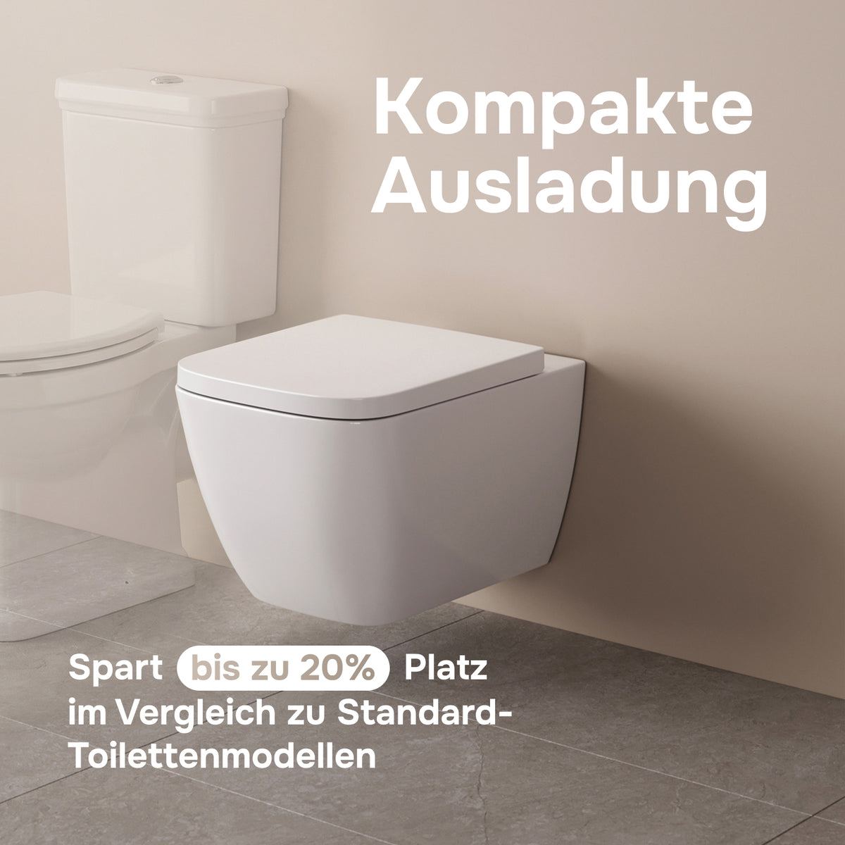 Wand-WC Gem AquaSpin spülrandlos mit WC-Sitz – CGA1901PSC
