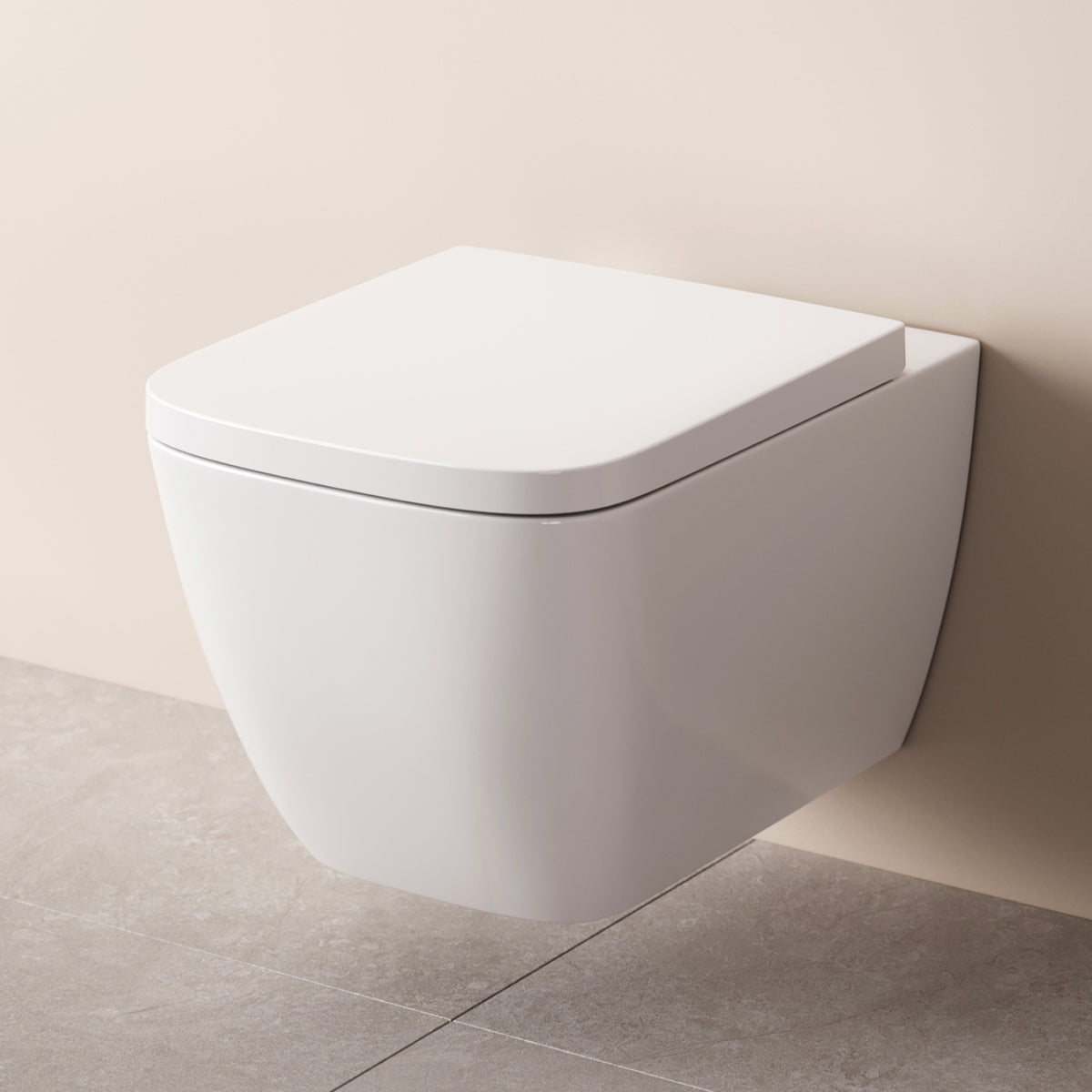 Wand-WC Gem AquaSpin spülrandlos mit WC-Sitz – CGA1901PSC