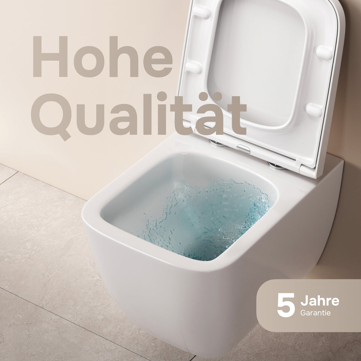 Wand-WC Gem AquaSpin spülrandlos mit WC-Sitz – CGA1901PSC
