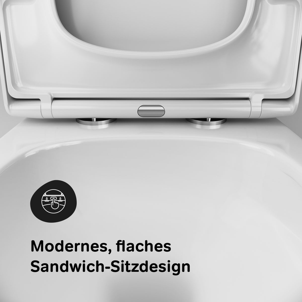 Wand-WC Gem AquaSpin spülrandlos mit WC-Sitz – CGA1901PSC