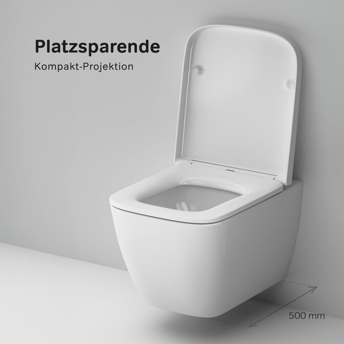 Wand-WC Gem AquaSpin spülrandlos mit WC-Sitz – CGA1901PSC