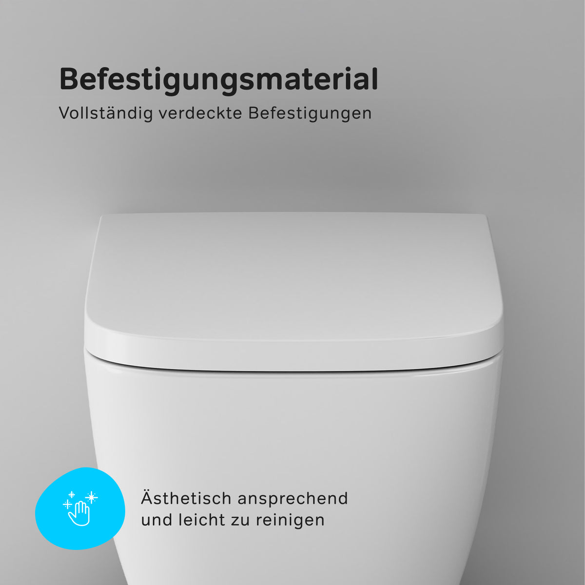 Wand-WC Gem AquaSpin spülrandlos mit WC-Sitz – CGA1901PSC