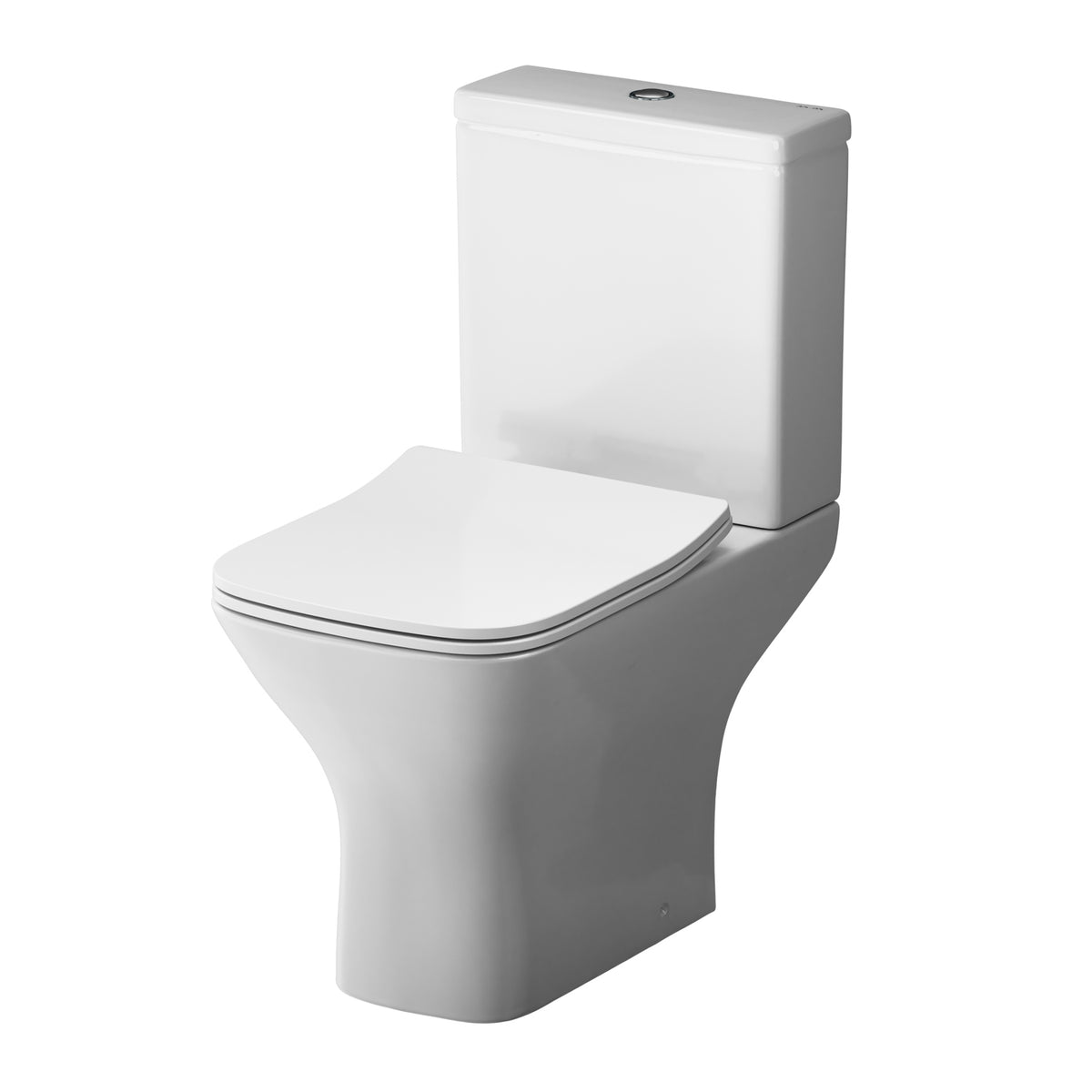 Stand-WC Gem mit waagerechtem Wandabgang (PK), spülrandlos mit Soft-Close-WC-Sitz – CGA8601PSC